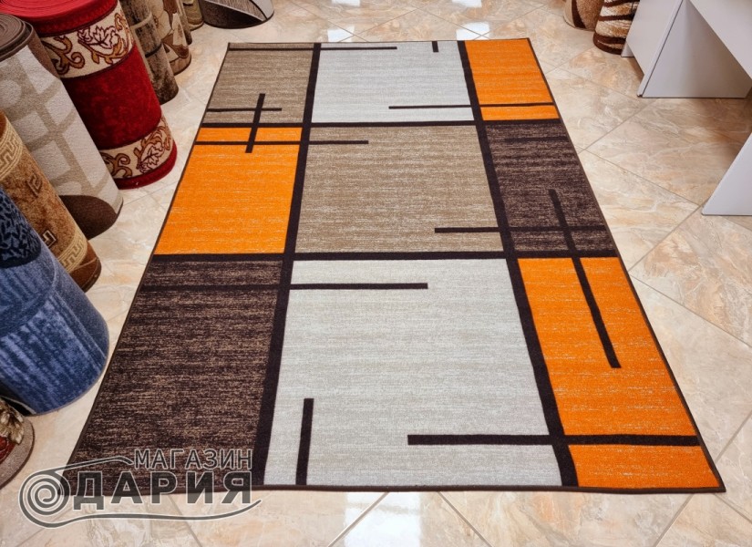Мокетен килим ERIKA 8010 beige/orange